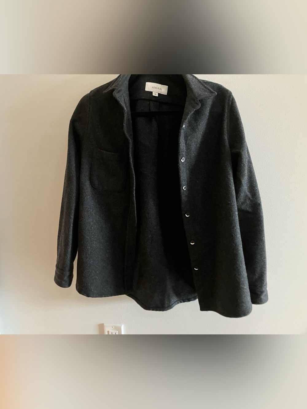 Womens Modern Melton- Charcoal